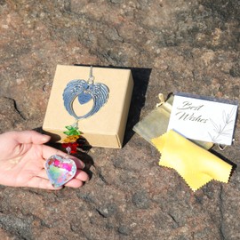 Qianwei Memorial Gifts for Loss of Loved One, Unique Sympathy Gift Idea Crystal Ball Suncatcher, Rainbow Bereavement Grief Gift Box for Loss of Mom Friend Son Daughter Dog