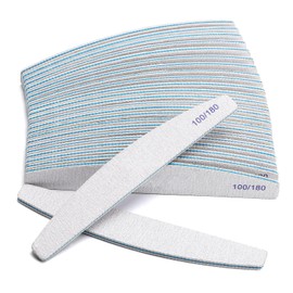 25 Pcs Nail Files 100/180 Grit Double Sides Washable Fingernail File for Acrylic Gel Nail,Nail Extensions