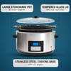 Digital Programmable Electric Slow Cooker - Oval Adjustable Temp, Sauces,
