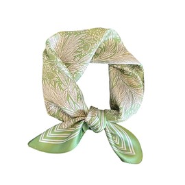 MEISEE 100% Pure Mulberry Silk Scarf 21" Square Scarf Neckerchief Headscarf Breathable Lightweight for Women Gift Packed (M3-Light Green)