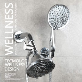 Tecmolog Tecmolog Dusche Adapter G1/2 Messing Umstellventil f1r Handbrause und Festen Spr1hkopf,Chrom,DSF007E