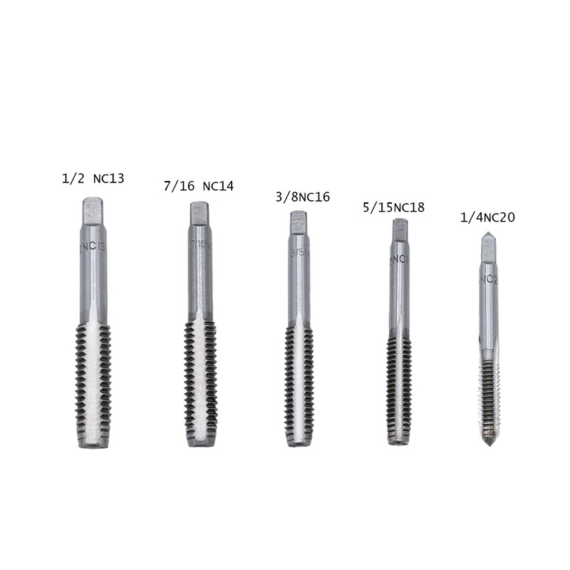 Kit Broca Machuelo Estandar Roscador 1/4-1/2 Pulgada 6 Pzs