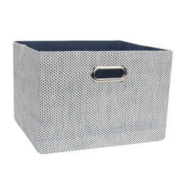 Lambs & Ivy Foldable/Collapsible Storage Bin/Basket Organizer with Handles, Blue