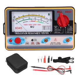 TY6045 Megohmmeter Insulation Resistor, Tester Insulation Tester Portable Megohmmeter 1000V 5MΩ-2000MΩ Resistance Measurements ABS Meter 10-2000M ±10% Length