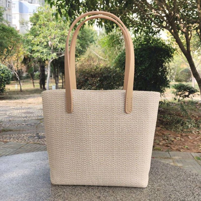 2Pcs Leather Bag Handles 25.6in Long 0.7in Wide Synthetic Leather
