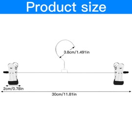 Binnan 10 Stück Kleiderbügel Hosen 30cm,Hosenkleiderbuegel Haken,Hosenkleiderbügel Platzsparend Kleiderbügel mit 360° Drehbar Haken,Verwendet zum Aufhängen von Hosen,Socken,Röcken und Mänteln