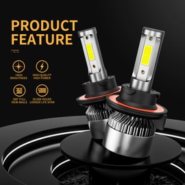 WISONDAP 𝖧𝟣𝟥/𝟫𝟢𝟢𝟪 Bulbs 6500K Cool White 60000LM 900% Brighter, Plug and Play IP68 Waterproof Off-Road Lights, Pack of 2