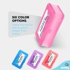 Enday Pencil Box Pink, Large Capacity Plastic Double Deck Box