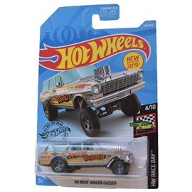 Hot Wheels Carrera Day 4/10 '64 Nova Wagon Gasser 198/250, Gris