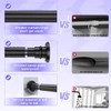 Small Tension Rod 18-32 Inches Black Shower Curtain Rod Heavy