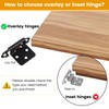 12 Pack 1/2”Overlay Cabinet Door Hinges(Matte Black),Kitchen Cabinet Hinges Black