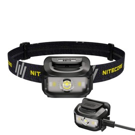 Nitecore NU35 Headlamp, Dual Power Source, Long Runtime, USB Rechargeable, Battery Included, Eco-Sensa Type-C USB Charging Cable Included