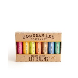 Savannah Bee Company Bálsamo labial – Hidratante labial para labios agrietados – Bálsamo labial hidratante con miel pura (juego de abeja el bálsamo)