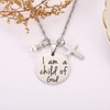 Ralukiia IDS Bible Verse Necklace - Baptism Gifts, Cross Necklace