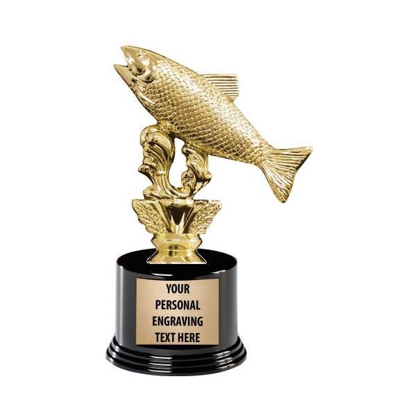 Crown Awards Fish Trophies with Custom Engraving, 6.25" Personalized Salmon