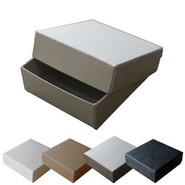 BAY LETTERPRESS Gift Box DIY Lid Box 50 Boxes 2.4 x 2.4 x 0.8 inches (60 x 60 x 21 mm), Gray