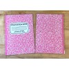 Handmade Pink Composition Book Front and Back Cover Set 4
