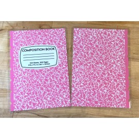 Handmade Pink Composition Book Front and Back Cover Set 4 use w/ the MINI Happy Planner-