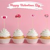 100 Counts Heart Toothpicks Valentine's Day Cocktail Picks, Bamboo Toothpicks