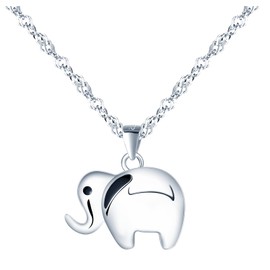 feilok 925 Sterling Silver Necklaces for Women elephant Animals Jewellery Necklace Jewelry for Women Silver Necklace