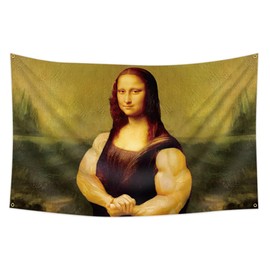 Mona Lisa Funny Flag 3x5 Ft with 4 Brass Grommets Man Cave College Dorm