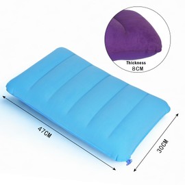 YIJUNSTORE 4 Inflatable Pillows for Travel Inflatable Pillows Soft Beach Camping Hiking Foldable Pillow Outdoor PVC Flocking Sleeping Pillow 47 x 35 cm