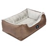 Serta Orthopedic Cuddler Dog Bed for Pets – Chocolate Brown