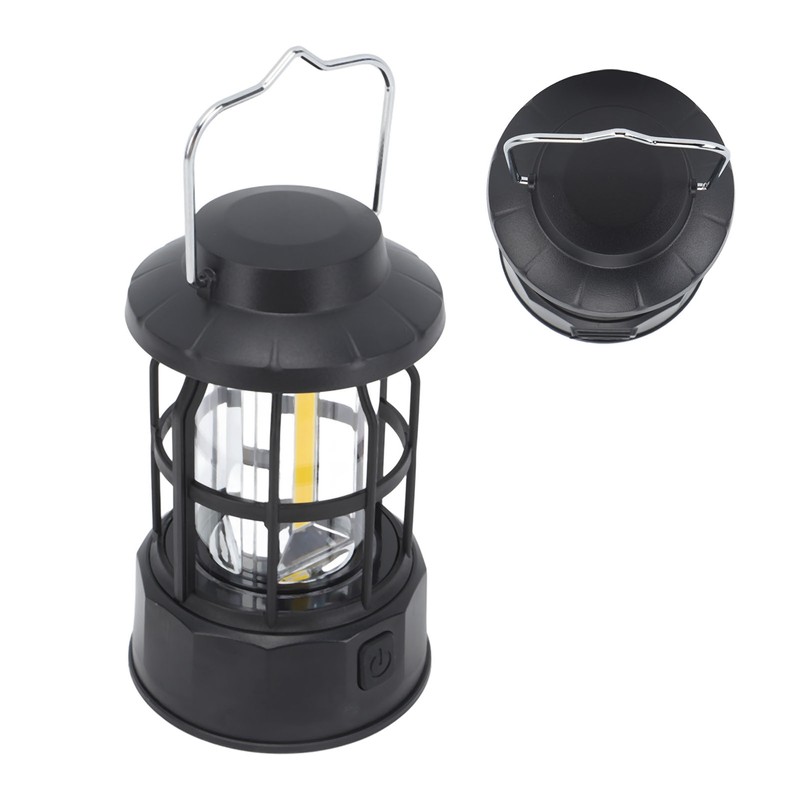 Rechargeable LED Camping Lantern Retro Portable Camping Lantern Survival Light