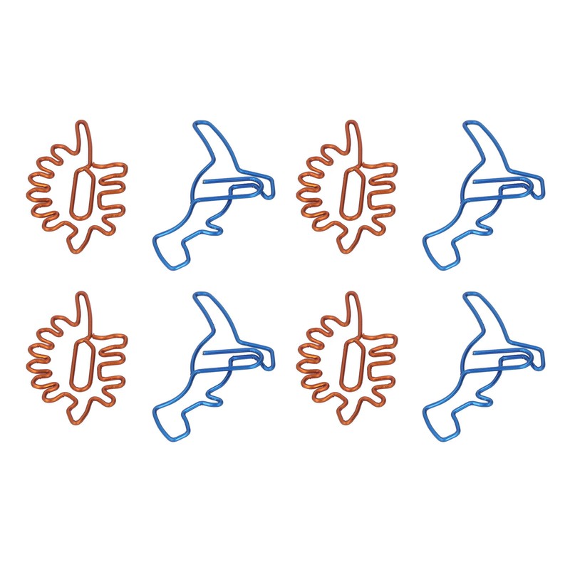 100Pcs Paper Clips Unique Dinosaur Shape Lightweight Portable Electroplating Process