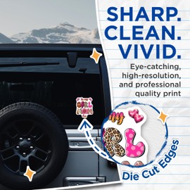 (2 Pack) Girl Mom Era Stickers - 5" On Longest Side - Sticks to Smooth Flat Surfaces - Made in USA - BMCS8459 - BMCS8459