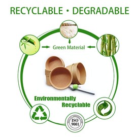 TOPtoper 24 Oz Large Paper Bowls【No Lids】 90 Pack Disposable Soup Bowls Plastic Free Party Supplies for Hot/Cold Food, Soup (24 OZ)