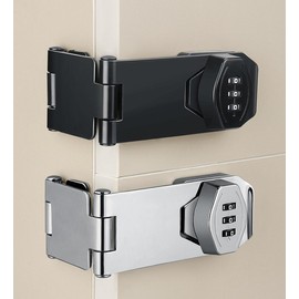 Safety Combination Lock Hasp for Drawers & Cabinets Door Lock 4-inch (Bronze) 2ea