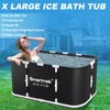 Smartmak Ice Bath Tub with Cover, Portable XL Large Cold
