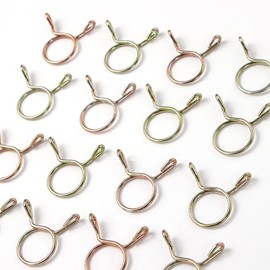 Leadigol 100PCS 6mm,8mm,10mm,12mm,14mm Tubing Spring Clips Clamps Hose Clamp Metal Fastener for Motorcycle Scooter All Kinds of Pipes