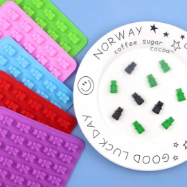 speedway llc US Silicone Mold  Ice Tray Heart Bear Dinosaur Molds DIY Mold Jello Candy - Bear, Purple