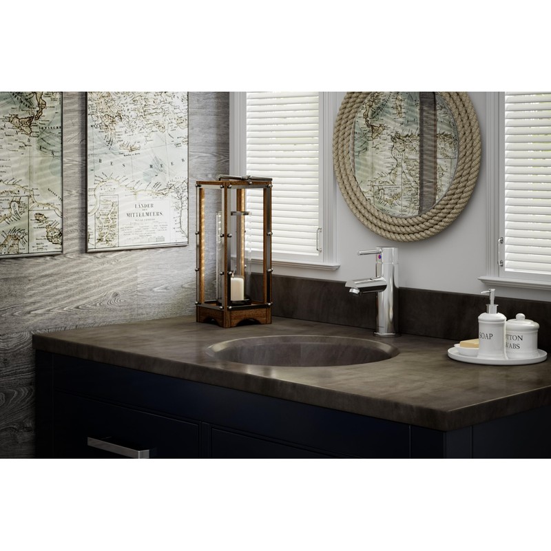 Dia Single-Hole Single-Handle Bathroom Faucet with Push Pop Drain (1.0