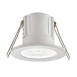 Saxby 74708 ShieldECO IP65 Fire Rated 8.5W 4000K LED Dimmable Bathroom Downlight Matt White