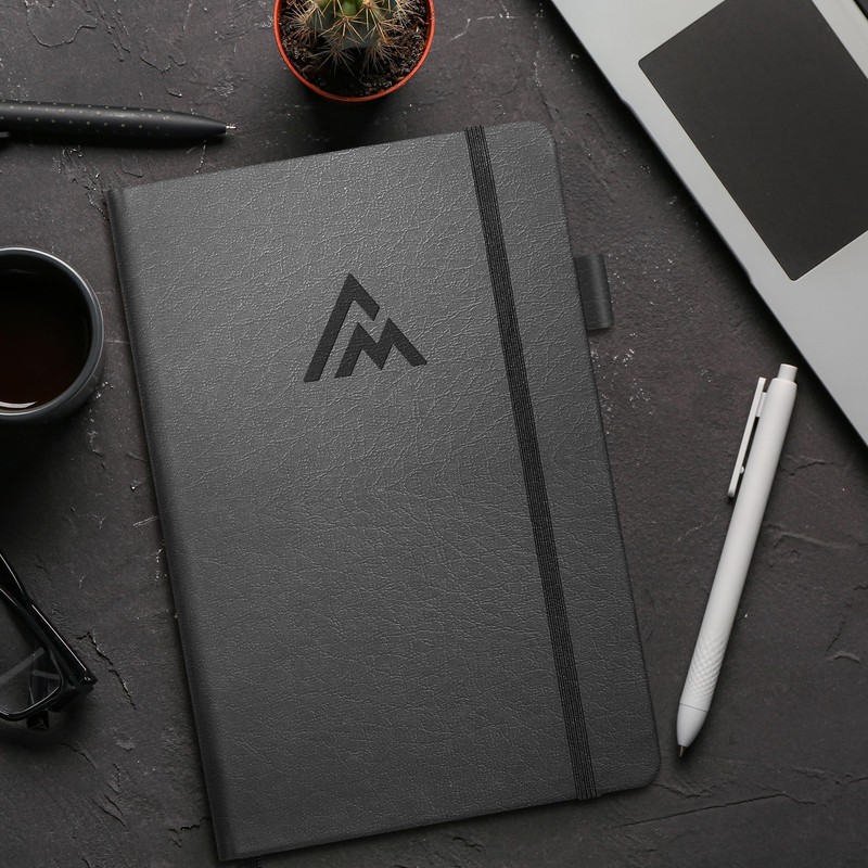 BIROYAL Self-Mastery Journal for Men, Black Triangle
