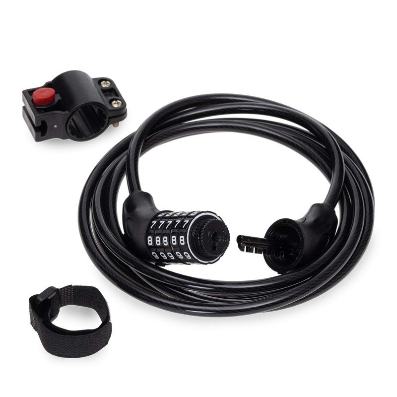 qeedo Bike Trailer Lock Bicycle Trailer Cable Lock [2.5 m