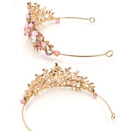 NODG Gold Tiaras and Crowns for Women Girls Gold Gold Wedding Tiara for Women and Girls Birthday Party Prom Pageant Tiara Headband Rhinestone Bridal Crown for Brides