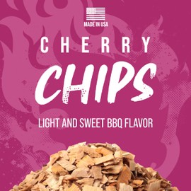 FOGO Cherry Wood Chips for Grilling and Smoking, Sweet Mellow BBQ Flavor for Charcoal and Gas Grills, Made in USA, 1.4 lb Bag, 6-Pack