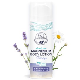 Natural Elephant Dead Sea Magnesium Nighttime Body Lotion with Lavender & Chamomile | Nourishing & Moisturizing 5 oz (150 ml) | Supports Sleep, Joints & Muscles for a Good Night