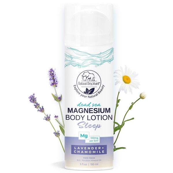 Natural Elephant Dead Sea Magnesium Nighttime Body Lotion with Lavender