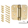 Dynasty Hardware Door Hinges, 4-Inch Spring Loaded Self Closing Hinges
