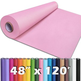 PerkHomy 48" x 1,440" (120') Light Pink Kraft Paper Roll for Craft Bulletin Board Paper Kids Art Table Covering Crafting Gift Wrapping Bouquet Packing Parcel 80GSM 55LB (Light Pink, 48" x 120')
