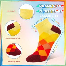Guiqulai 10 Pairs Cool Fun Ankle Socks Funny Novelty Colorful Cute Low Cut Socks in Cotton for Men&Women