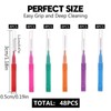 48 PCS Interdental Brushes – Portable Tooth Cleaning Tools for