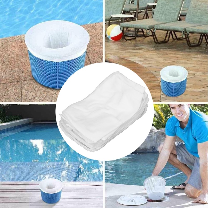 20pcs Pool Skimmer Socks Summer Disposable Stretchable Pool Filter Saver