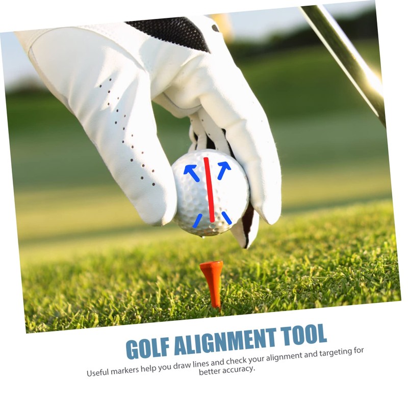 Mipcase 1Set Golf Ball Alignment Tool Reusable Ball Marker Liner