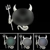 Huayang Stilvolle Silber 3D Teufel Dämon Auto hinten Emblem Aufkleber